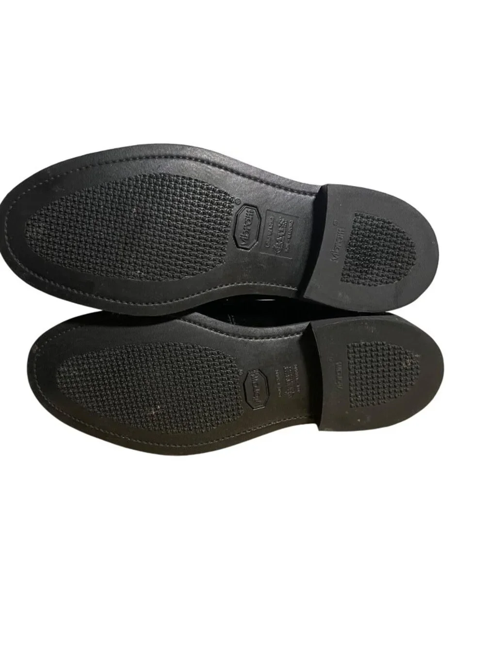 Bates Glossy Black Oxford Dress Shoes Mens 10E Vibram Sole Duty Shoe Military